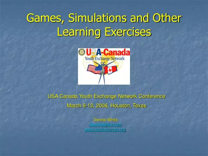 games simulations and other learning exercises