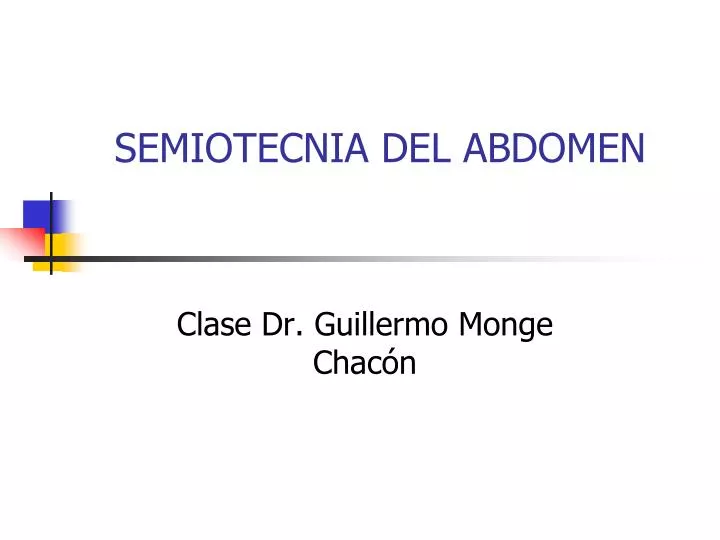semiotecnia del abdomen