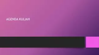 agenda kuliah