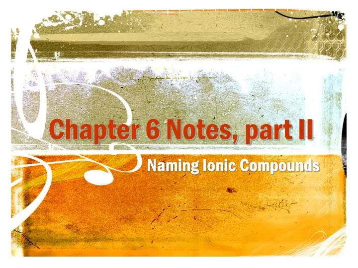 chapter 6 notes part ii