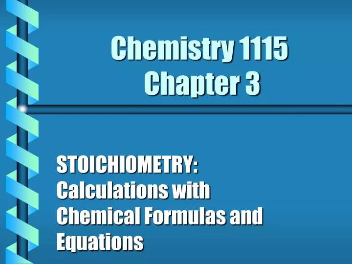 chemistry 1115 chapter 3