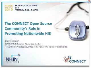 The CONNECT Open Source Community's Role in Promoting Nationwide HIE
