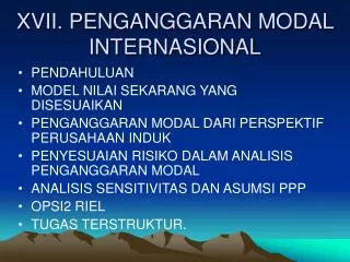 xvii penganggaran modal internasional
