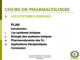 cours de pharmacologie