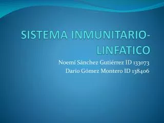 sistema inmunitario linfatico