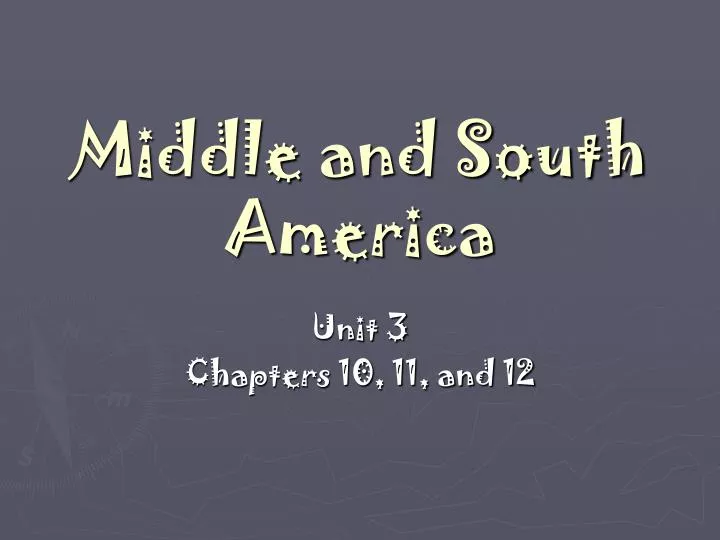 middle and south america