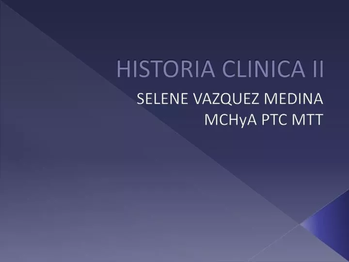 historia clinica ii
