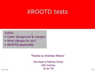 XROOTD tests