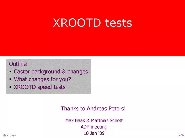 xrootd tests