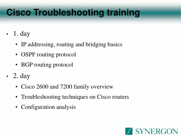 cisco troubleshooting training