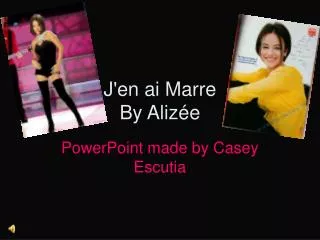j en ai marre by aliz e