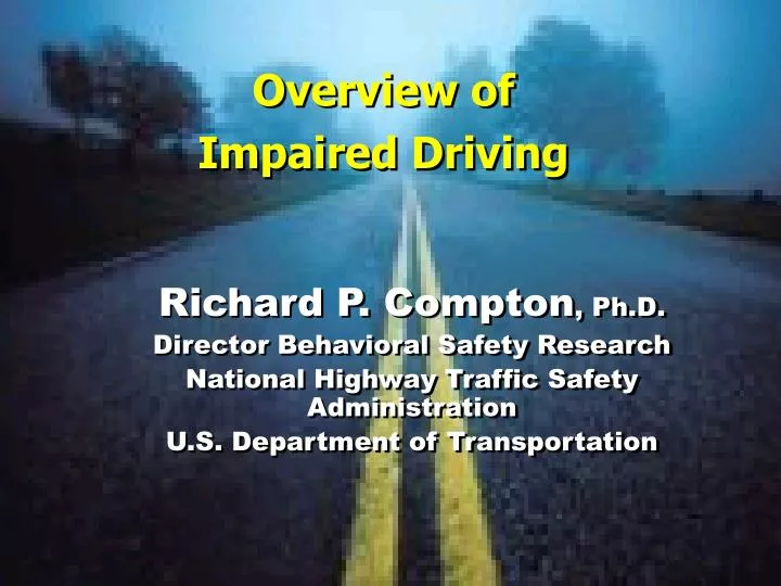 overview of impaired driving