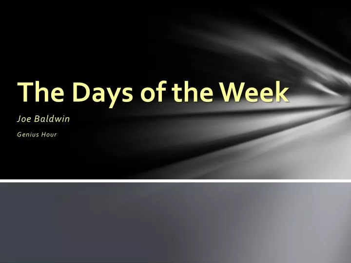 the days of the week