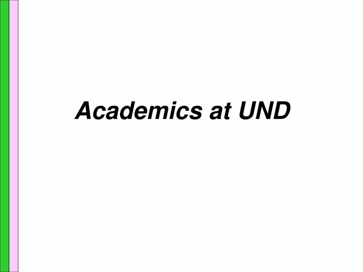 academics at und