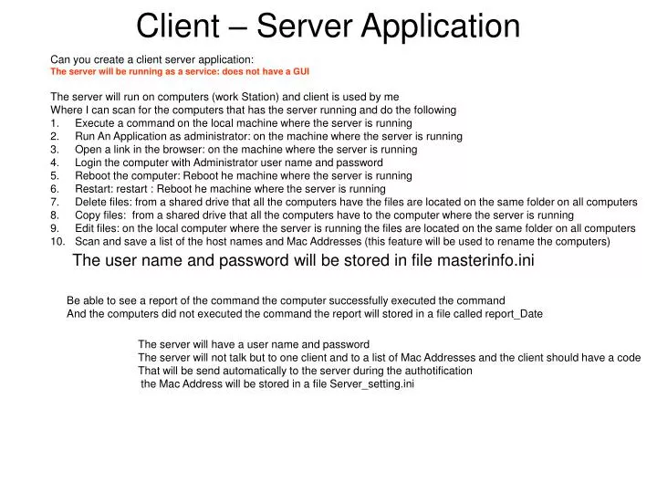 client server application