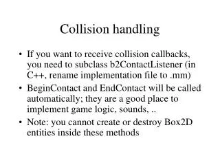Collision handling