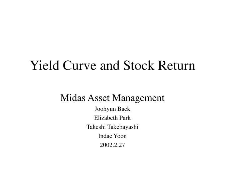 yield curve and stock return