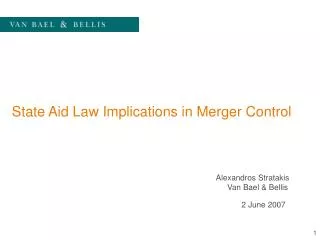 State Aid Law Implications in Merger Control