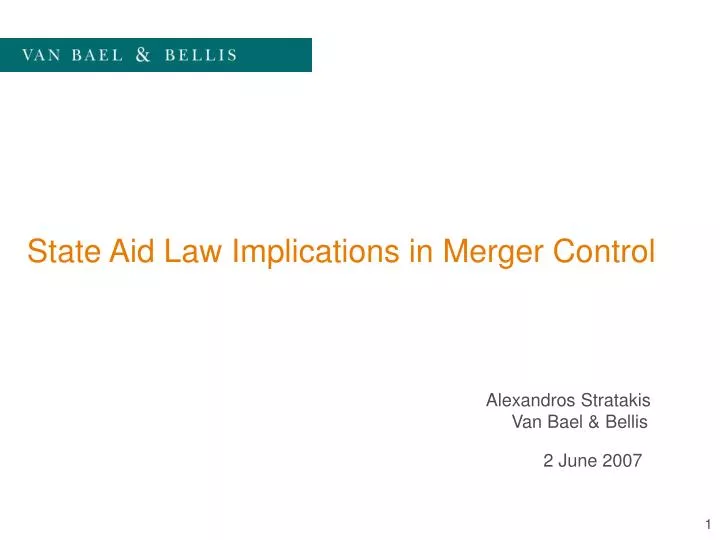 state aid law implications in merger control