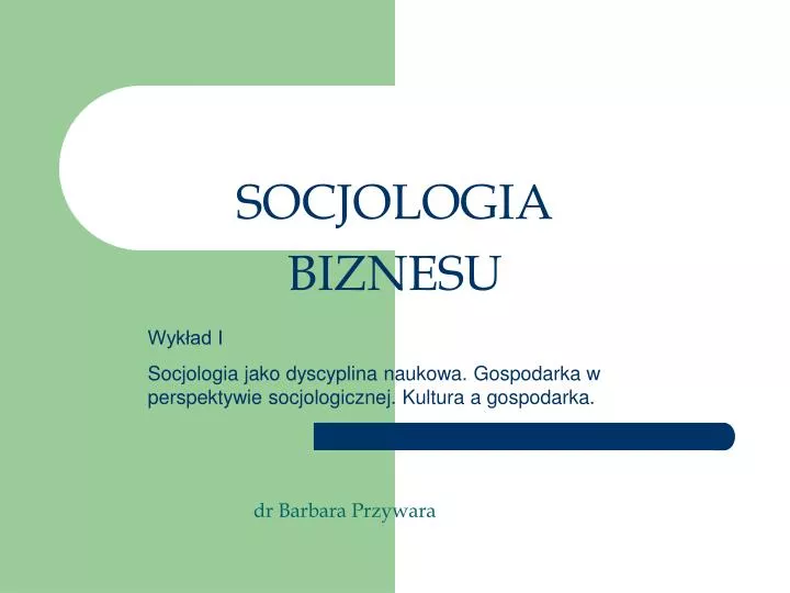 socjologia biznesu
