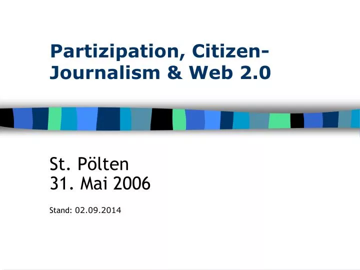 partizipation citizen journalism web 2 0