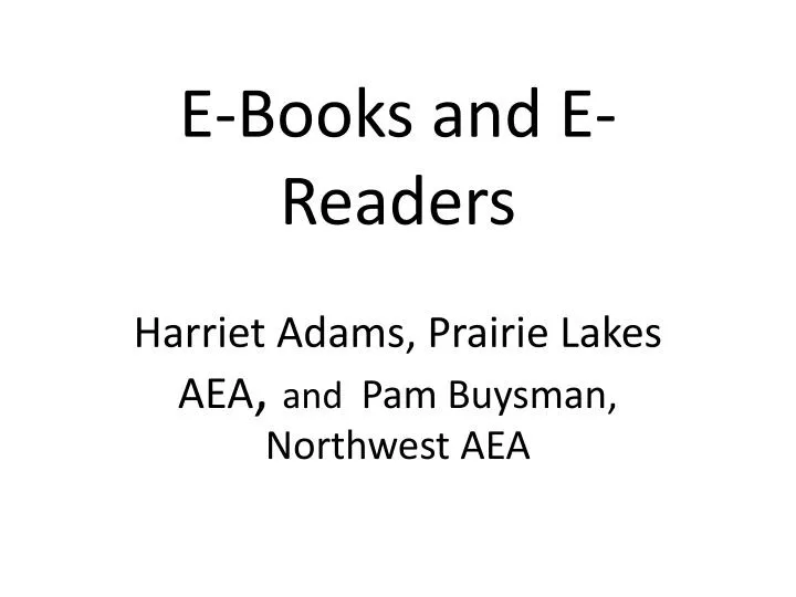 e books and e readers