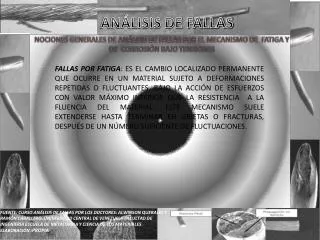 nociones generales de an lisis de fallas por el mecanismo de fatiga y de corrosi n bajo tensiones