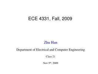 ECE 4331, Fall, 2009