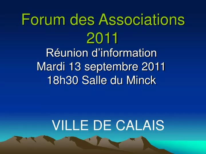 forum des associations 2011