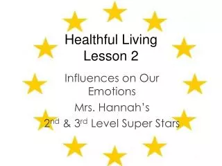 Healthful Living Lesson 2