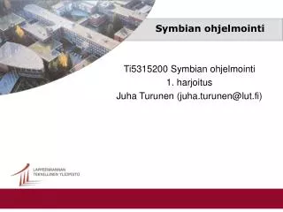 symbian ohjelmointi