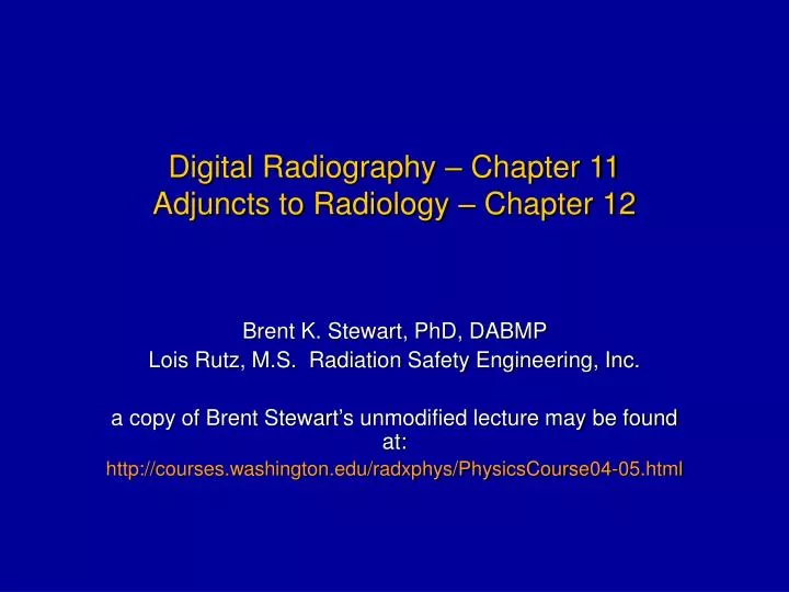 digital radiography chapter 11 adjuncts to radiology chapter 12