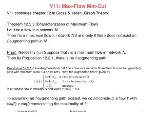 V11: Max-Flow Min-Cut