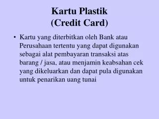kartu plastik credit card