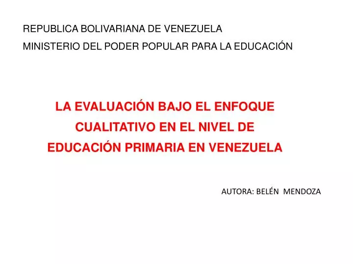 republica bolivariana de venezuela ministerio del poder popular para la educaci n
