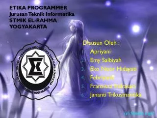etika programmer jurusan teknik informatika stmik el rahma yogyakarta
