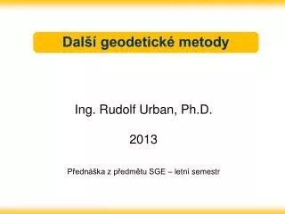 dal geodetick metody