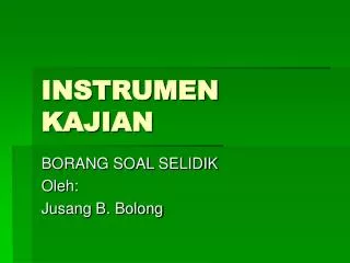 instrumen kajian