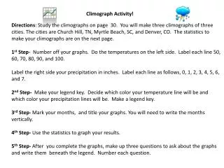 Climograph Activity!