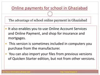 Benefit of using online payment for school in Ghaziababd