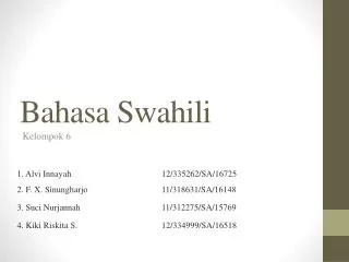 bahasa swahili