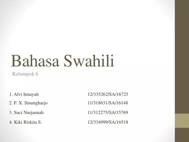 bahasa swahili