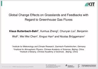 Global Change Effects on Grasslands and Feedbacks with Regard to Greenhouse Gas Fluxes
