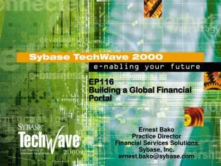 EP116 Building a Global Financial Portal