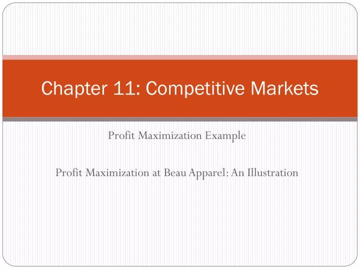 chapter 11 competitive markets