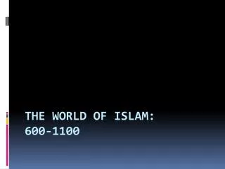 The World of Islam: 600-1100