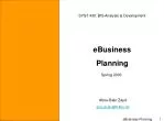 eBusiness Planning - slide 1