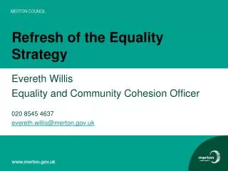 Refresh of the Equality Strategy