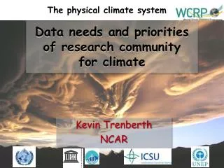 Data needs and priorities of research community for climate