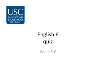 English 6 quiz